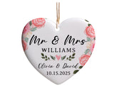 Personalized Wedding Ornament 2025, Mr and Mrs Christmas