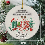 Personalized Nurse Christmas Ornament 3D Inflated Effect