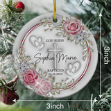 Personalized Christian Custom 3D Inflated Effect Ornament Custom Name Religious
