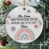 Personalized Teacher Appreciation Gifts Ornament 2025 3D Inflated Effect