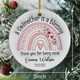 Personalized Ornaments Gifts For Godmother 2025 3D Inflated Effect