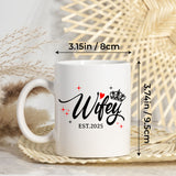 Personalized Customized Gift For Wife Init Letter Custom Coffee Mug 11Oz