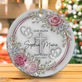 Personalized Christian Custom 3D Inflated Effect Ornament Custom Name Religious