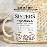 Personalized Custom Map Distance Sister Mug Coffee Mug 11Oz 15Oz