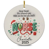 Personalized Nurse Christmas Ornament 3D Inflated Effect
