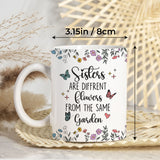 Personalized Custom Map Distance Effect Sister Coffee Mug, Sister Gifts For Birthday