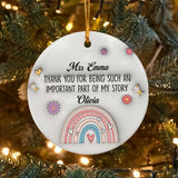 Personalized Teacher Appreciation Gifts Ornament 2025 3D Inflated Effect
