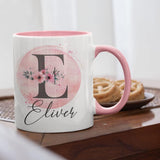 Personalized Mugs - Birthday Gifts For Her, Women - Initial Name Custom Mug