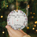 Personalized Retirement Ornament 2025 3D Inflated Effect Gift For Woman