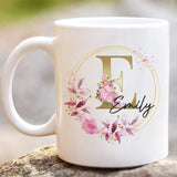 Personalized Initial Monogram Coffee Mugs - Birthday Gifts For Her, Women, Best Friend