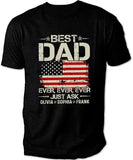 Personalized Gifts for Dad T Shirt - Dad Gifts from Daughter, Son - Dad Birthday Gift-Best Dad Ever Tshirt