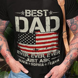 Personalized Gifts for Dad T Shirt - Dad Gifts from Daughter, Son - Dad Birthday Gift-Best Dad Ever Tshirt