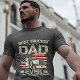 Personalized Gifts for Dad T Shirt - Dad Gifts from Daughter, Son - Truck Driver Gifts for Men