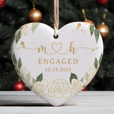Personalized Ornament Engagement Gifts for Couples