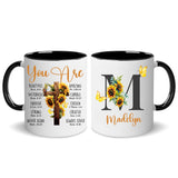 Personalized Christian Gifts for Women Init Letter Coffee Mug Religious Mug Custom Name
