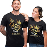 Personalized Matching Outfits for Couples - Husband and Wife Matching Outfits - Anniversary Shirts for Couples - King and Queen T Shirts