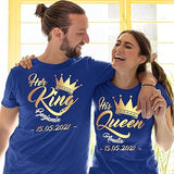 Personalized Matching Outfits for Couples - Husband and Wife Matching Outfits - Anniversary Shirts for Couples - King and Queen T Shirts