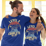 Personalized Anniversary T Shirt - Custom Year Wedding Gifts for Wife, Husband, Couple - Couple Gamer 2 Year Custom Shirt