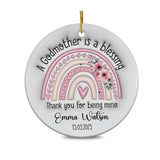 Personalized Ornaments Gifts For Godmother 2025 3D Inflated Effect