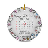 Personalized Retirement Ornament 2025 3D Inflated Effect Gift For Woman