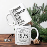 Personalized Vintage Birthday Gifts For Men Custom Coffee Mug 11Oz 15Oz