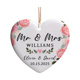Personalized Wedding Ornament 2025, Mr and Mrs Christmas