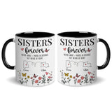 Personalized Custom Map Distance Sister Mug Coffee Mug 11Oz 15Oz